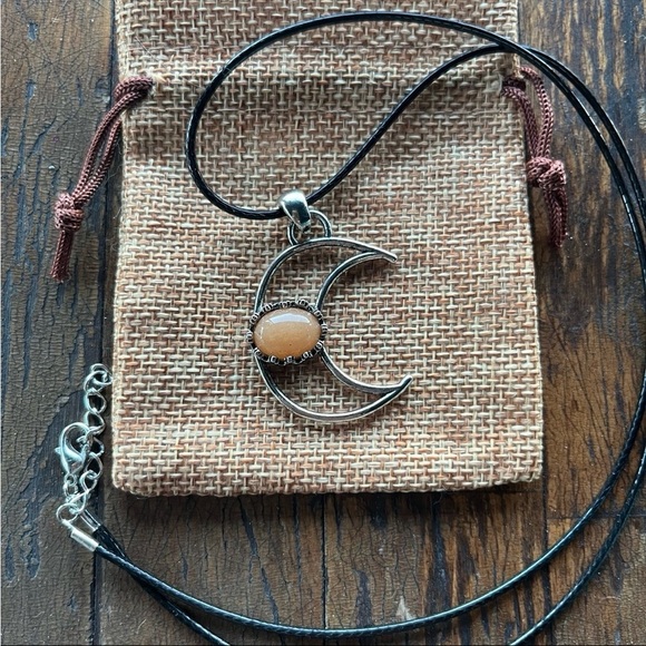 Jewelry - Sunstone Celestial Necklace Sunstone Necklace Crystal Moon Necklace